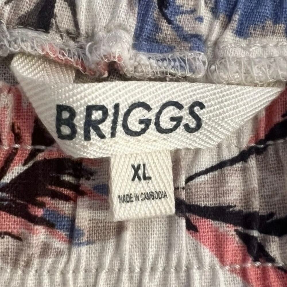 Briggs Linen Blend Floral Wide Leg Pull On Pants Women’s XL Boho Beach Resort - Picture 6 of 7